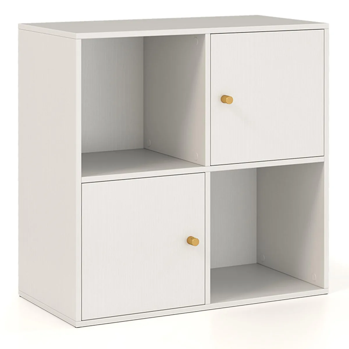 SlickBlue SlickBlue 4-Cube 3-Tier Bookshelf White 24x11.5x24 in 2 Cabinets — product photo