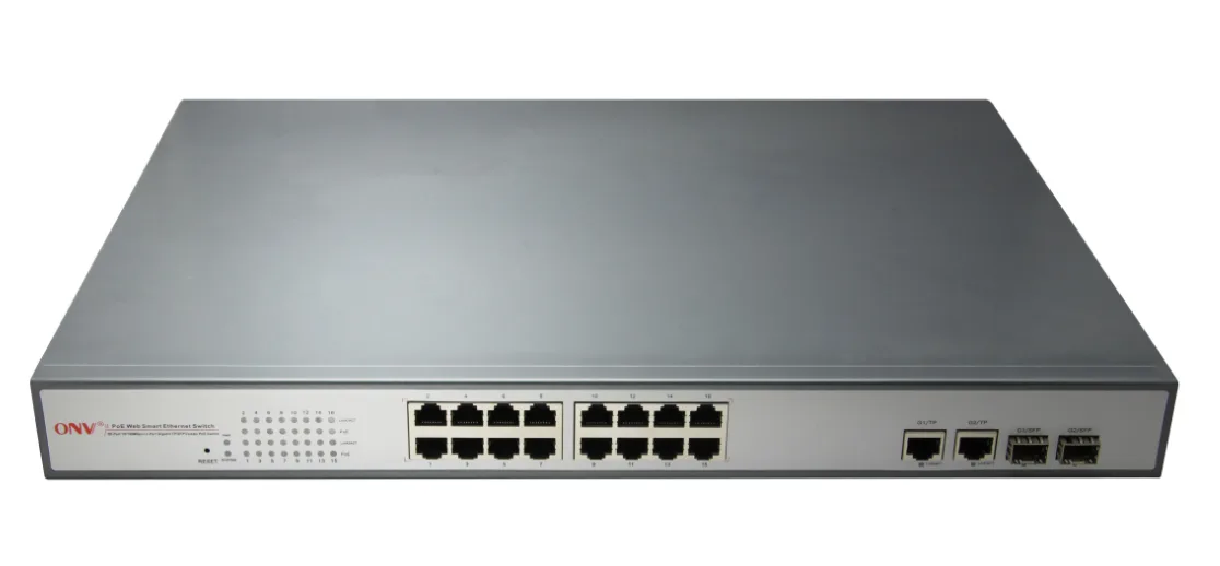 Optical Network Video Technologies Optical Network Video Technologies ONV-POE31016PFM-at 16-port PoE network switch — product photo