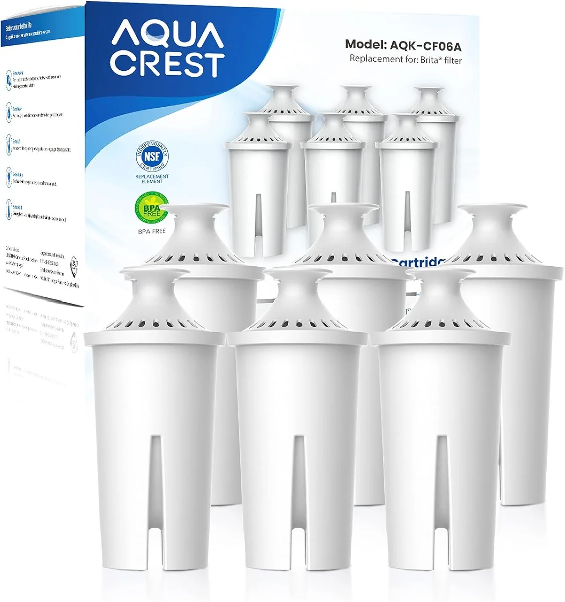 AQUACREST AQUACREST AQK-CF06A water filtration 6 pack — product photo