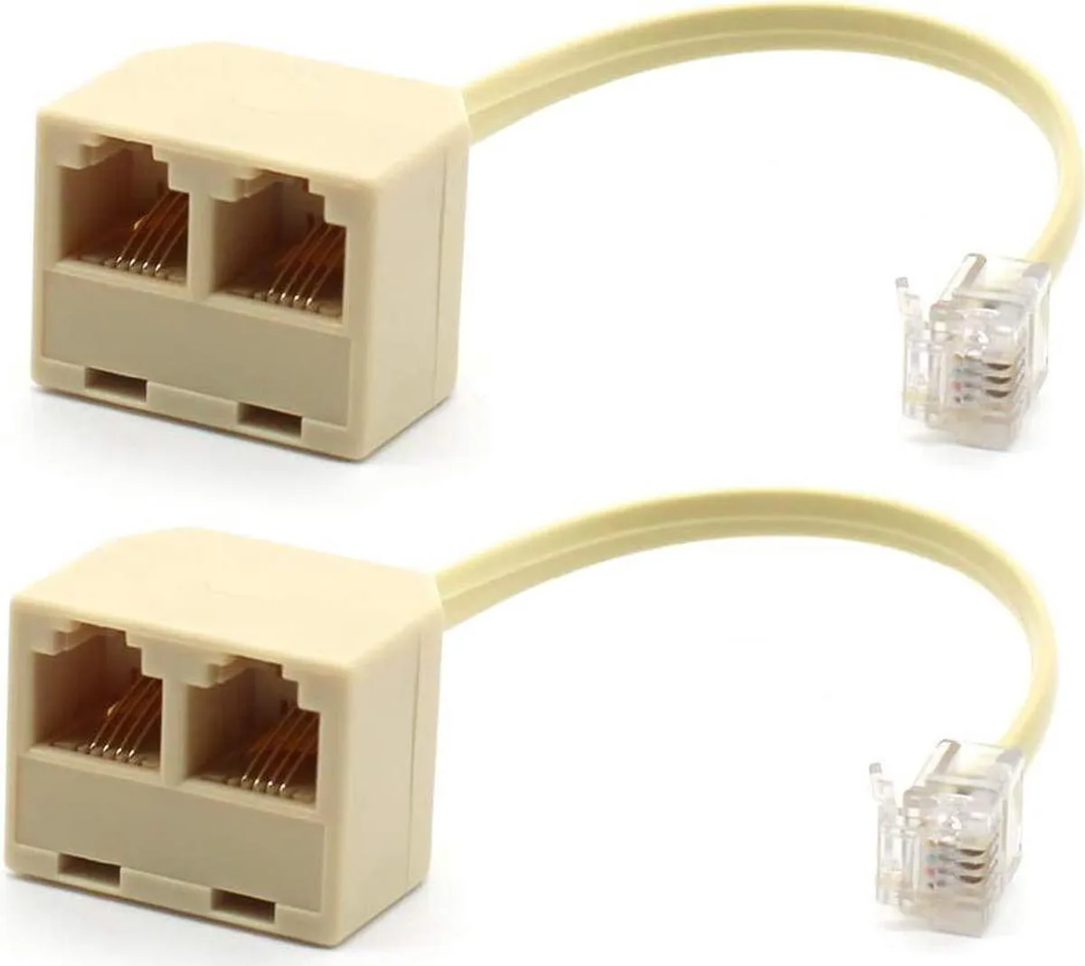 Vszerda Vszerda RJ11 6P4C Splitter Cable Male to Dual Female 2 Pack — product photo