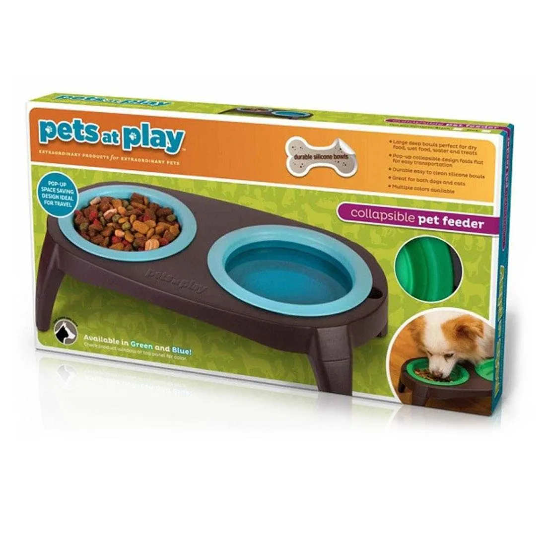 As Seen On TV As Seen On TV PAP-FEEDR Collapsible Pet Feeder Transparent 1.5 in folded — product photo