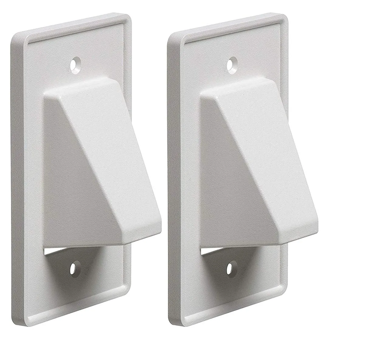 iMBAPrice iMBAPrice CE1-2 Recessed Low Voltage Cable Plate 1-Gang White 2-Pack — product photo