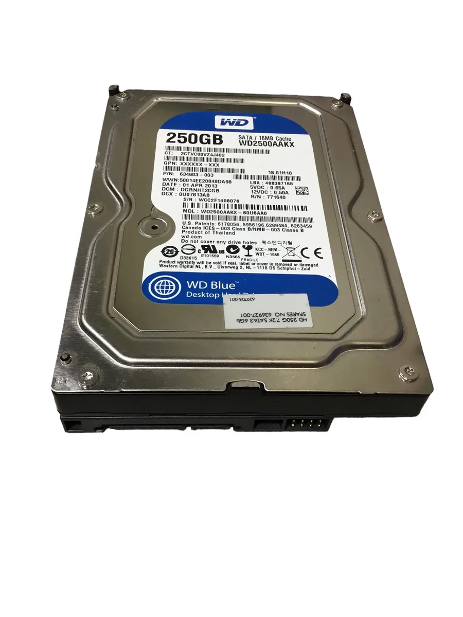 Western Digital Western Digital WD2500AAKX 250GB 7.2K RPM 3.5" SATA internal hard drive — product photo