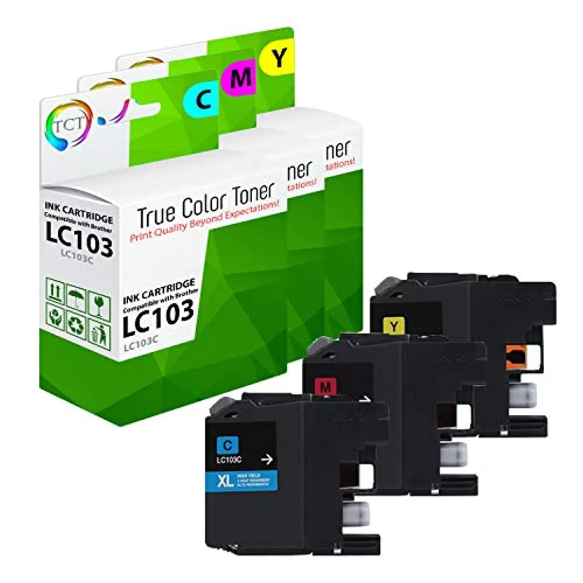 TCT TCT LC103 Compatible Ink Cartridge 3-Pack (Cyan, Magenta, Yellow) — product photo
