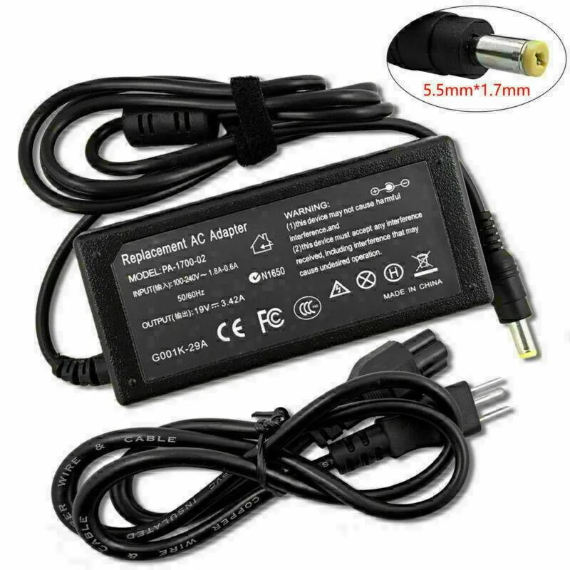 Thinkstar Thinkstar AC Adapter 19V 3.42A 65W for HP 27EA 27-Inch Monitor — product photo