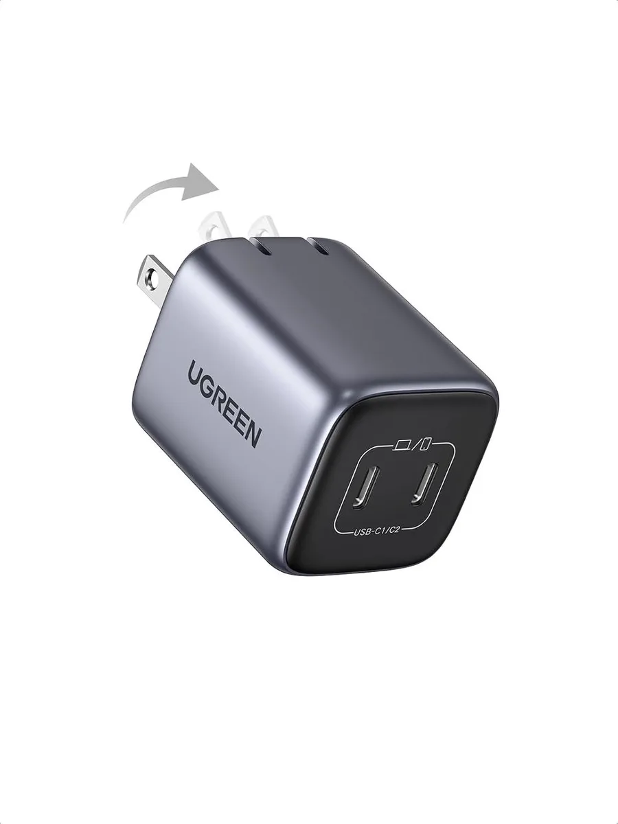 ONITOON ONITOON 45W USB-C 2 Port GaN Foldable Wall Charger Black — product photo
