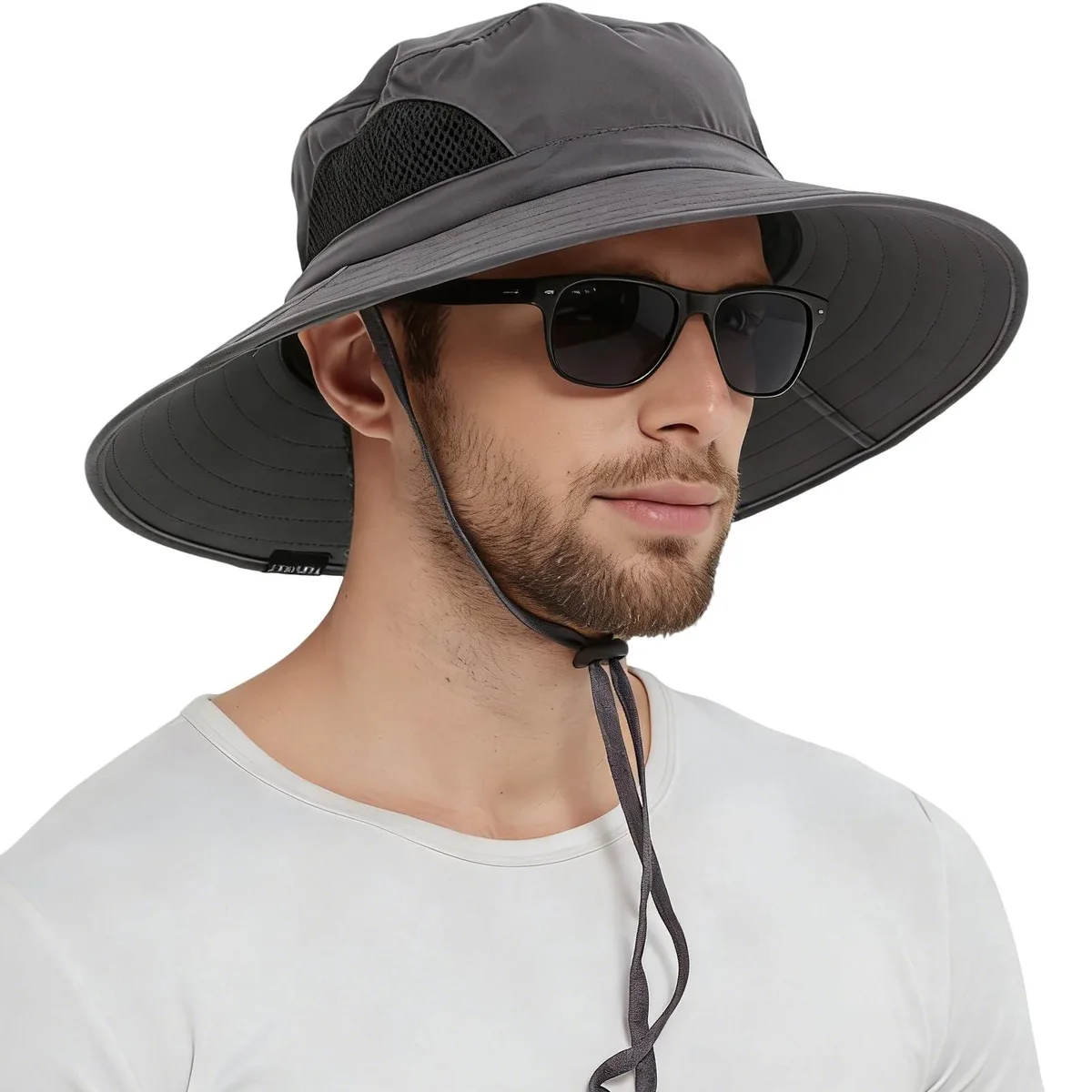 EINSKEY Unisex Wide Brim Sun Hat Grey 3.9in Brim 22-24in — product photo