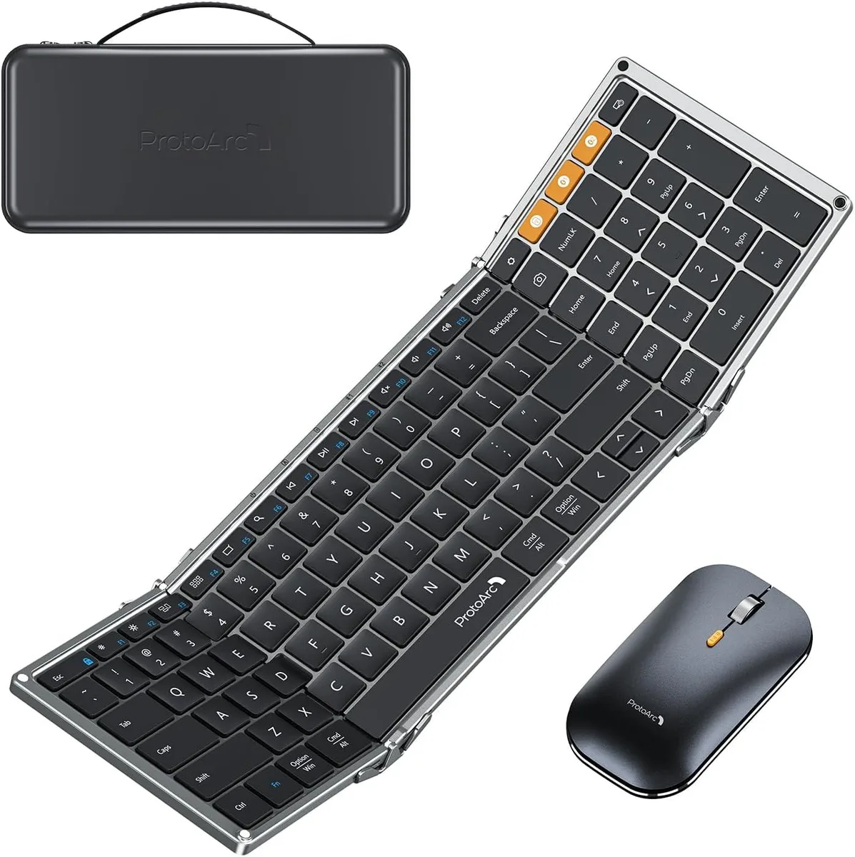 usbroway usbroway 105-key folding keyboard mouse combo Black Gray — product photo