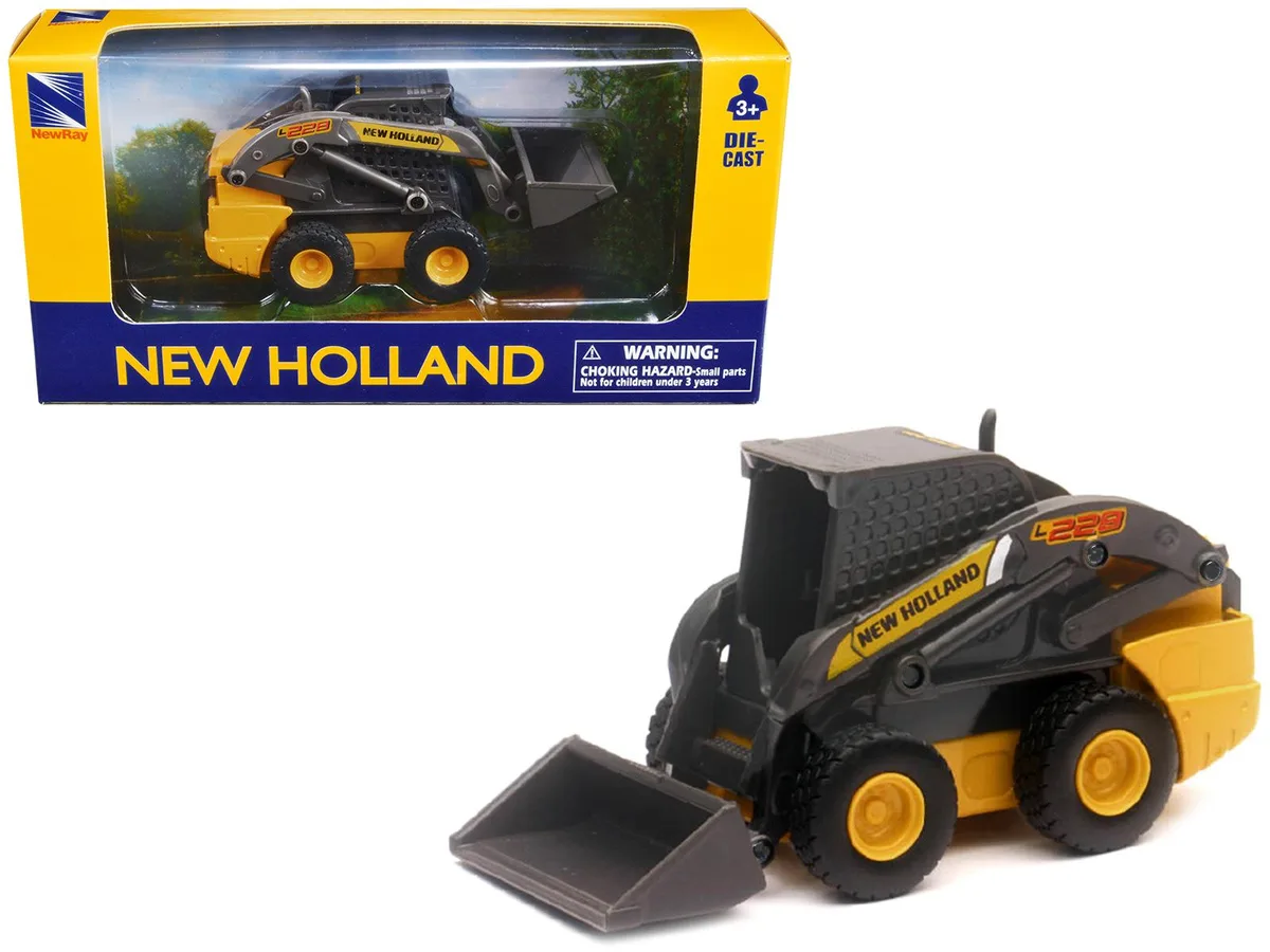 New Ray Toys New Ray Toys New Holland L228 Skid Steer Yellow Diecast Hobby Collectible — product photo