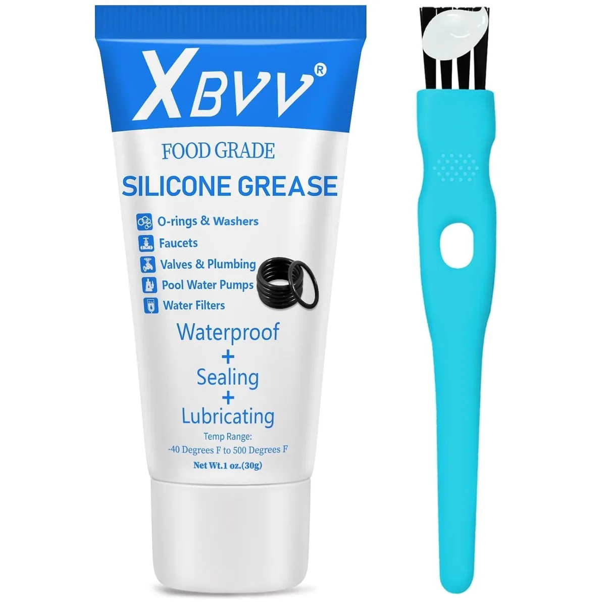 XBVV SG130 Silicone Grease Lubricant 1 oz Tube with Brush — product photo