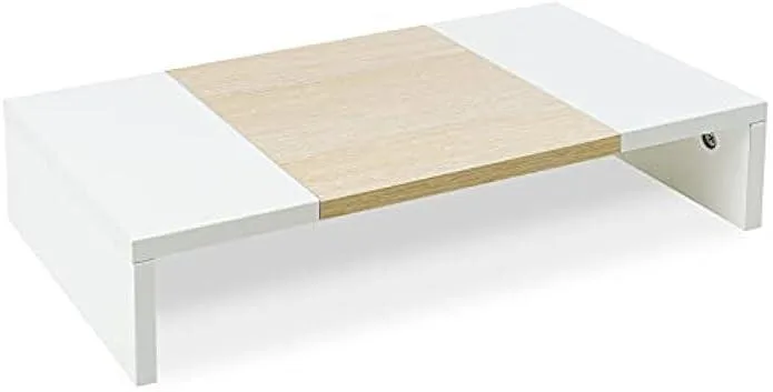 TAURKENAM TAURKENAM 20 inch Monitor Stand White Maple 60Ibs — product photo