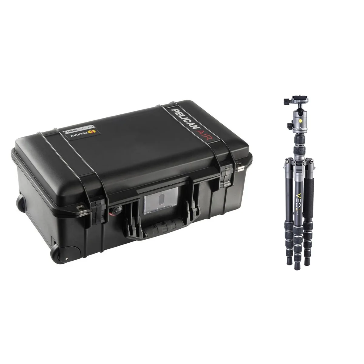 Pelican Products, Inc. Pelican 1535 Air Wheeled Carry-On Camera Case with TrekPak, Black with Tripod — product photo