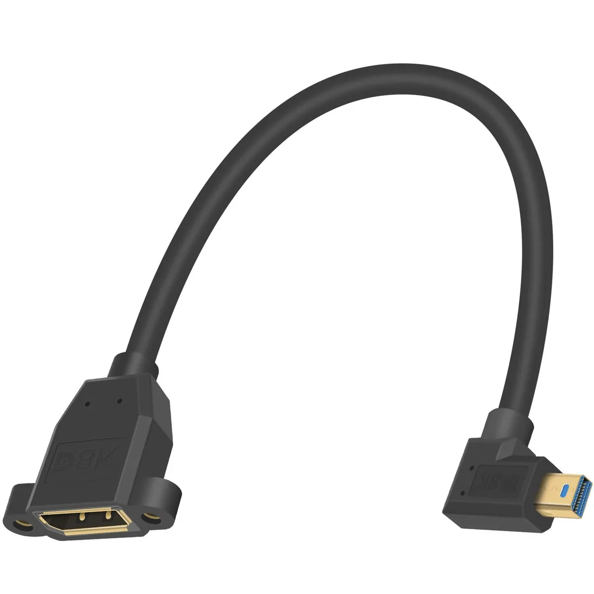 BUCIER BUCIER Mini DP to DP 1.4 Cable Right Angle 30cm — product photo