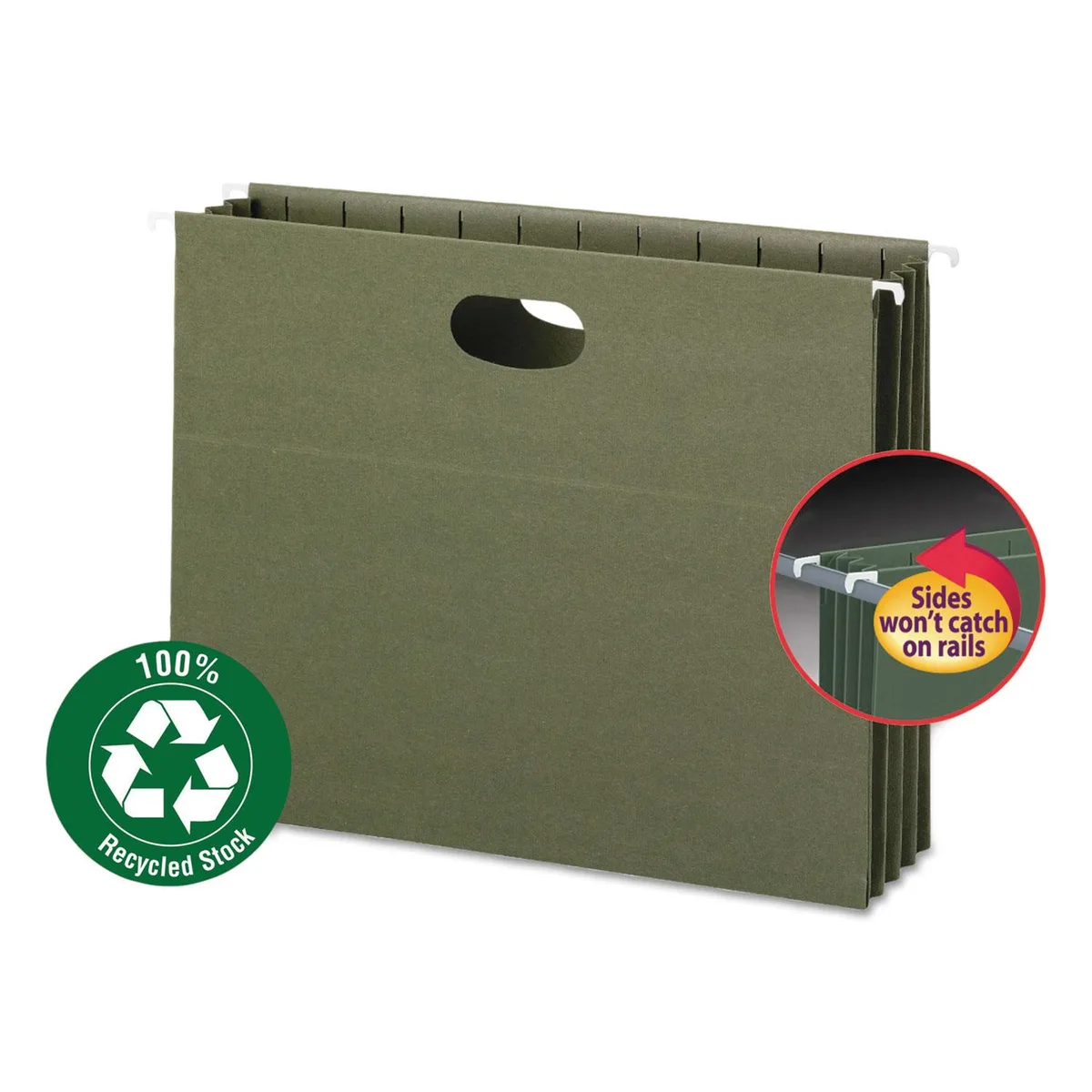 Smead Smead SMD64226 Hanging File Pockets Green 10/Box — product photo
