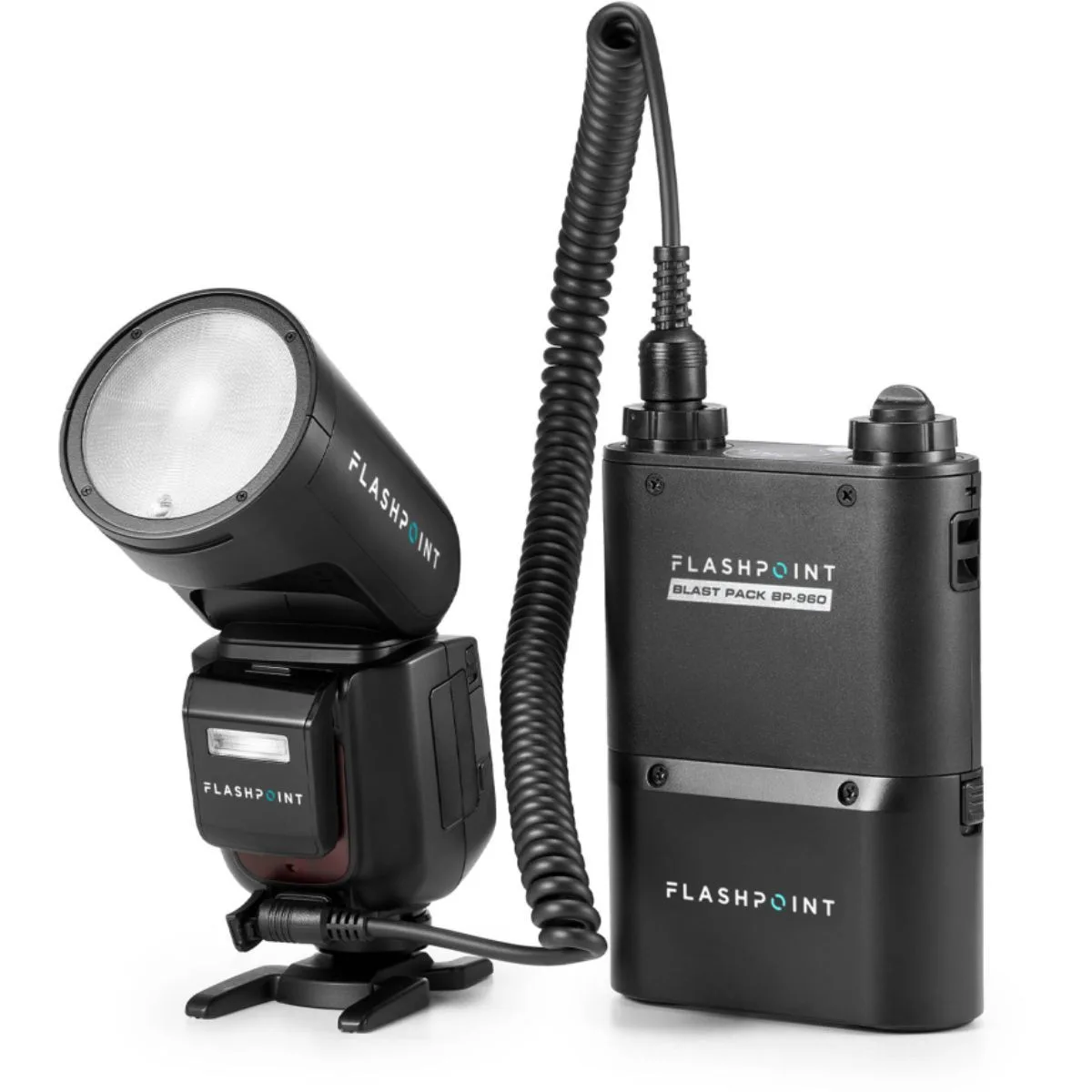 Flashpoint Brand Flashpoint Zoom Li-on X PRO R2 TTL Round Flash Speedlight With BP-960 Power Pack For Canon studio — product photo