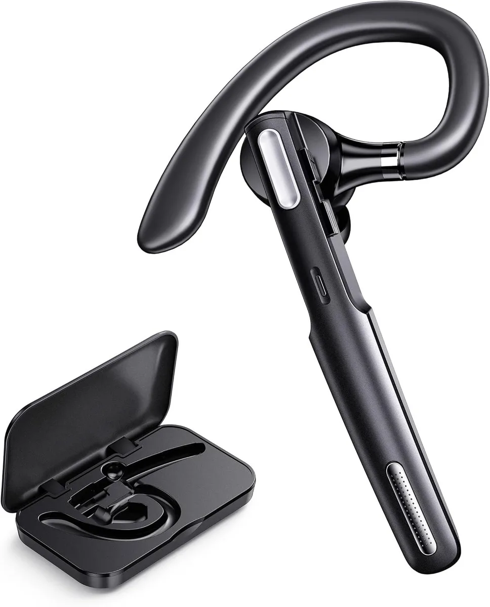 BFKK BFKK Bluetooth 5.0 Single Ear Headset with Noise Cancelling Mic, 10h Talk Time, 33ft Range — product photo