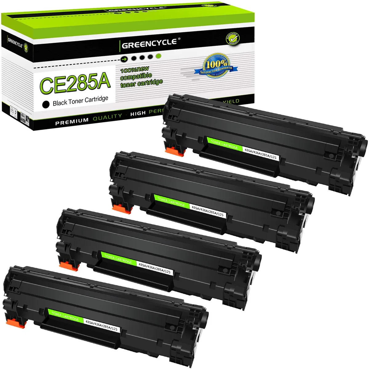 GREENCYCLE GREENCYCLE 85A CE285A Black Toner Cartridge 4-Pack — product photo