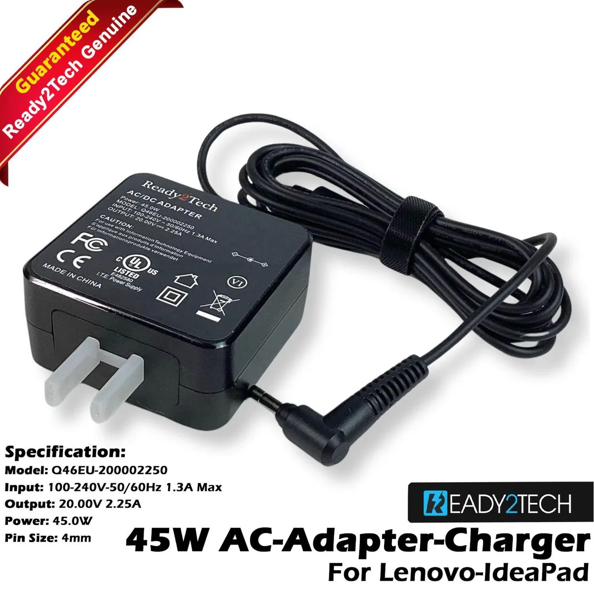 Lenovo Lenovo Q46EU-200002250 45W AC power adapter — product photo