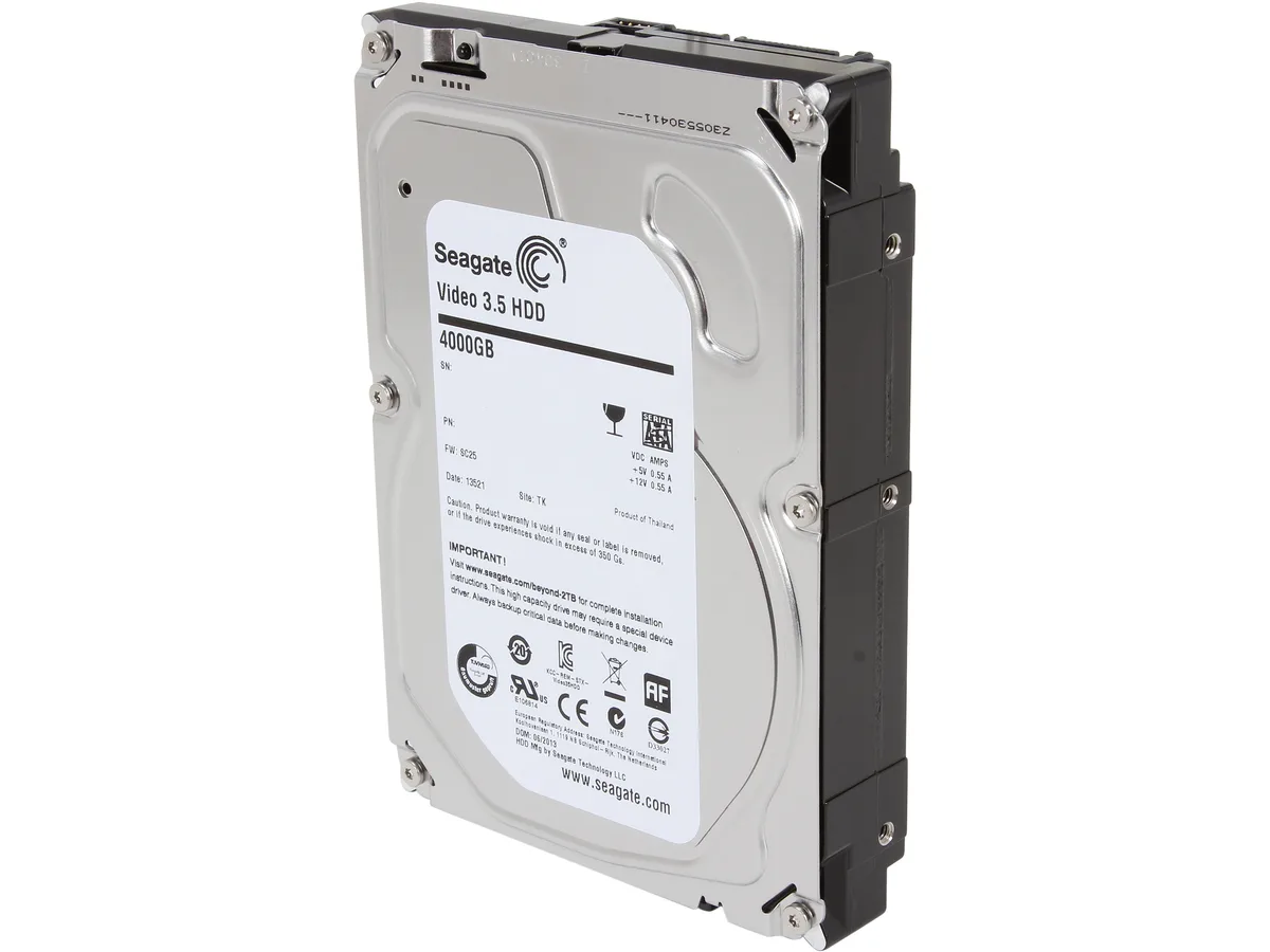 Seagate Seagate ST4000VM000 4TB internal hard drive 5900 RPM 64MB cache SATA 6.0Gb/s 3.5 — product photo