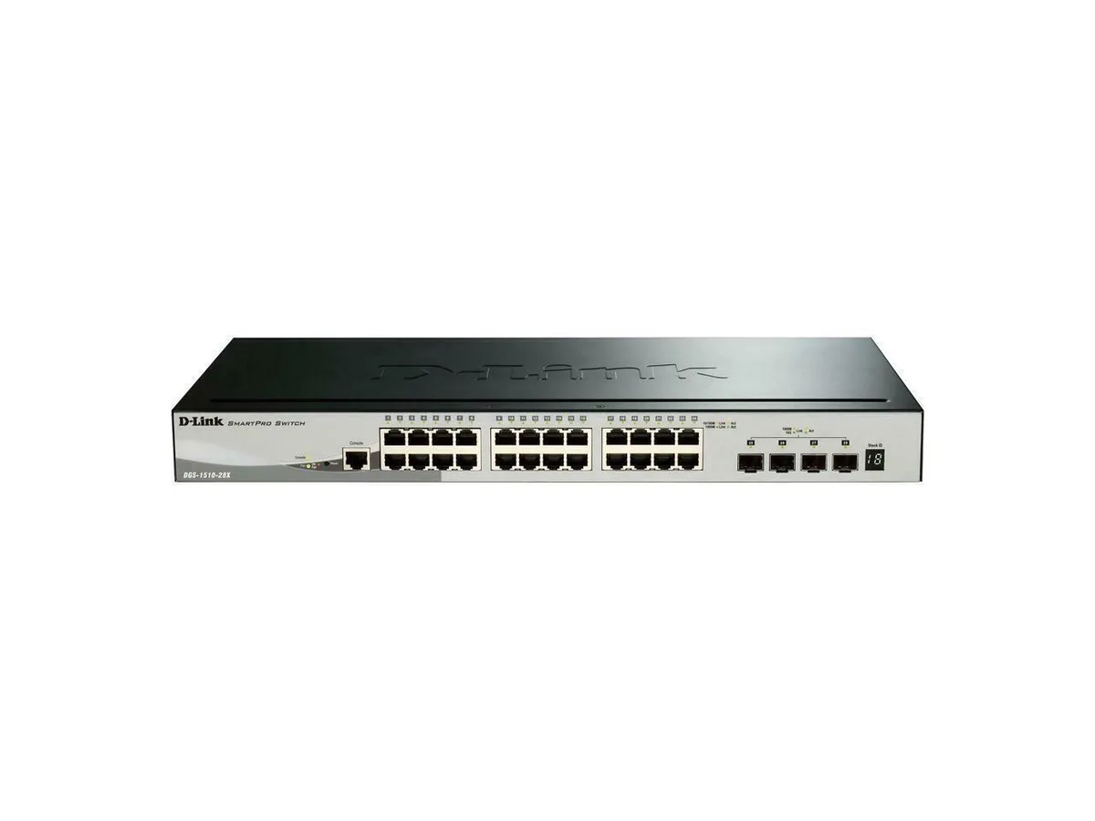 D-Link D-Link DGS-1510-28XMP 28-port network switch 24 PoE 4 10G SFP+ — product photo
