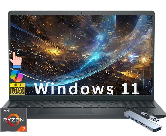 DELL DELL DC15255 laptop Ryzen 7 7730U 32GB 1TB 15.6" FHD Touch — product photo