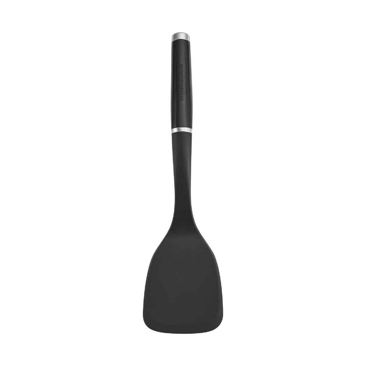 Black solid turner with wide rectangular head and ergonomic handle