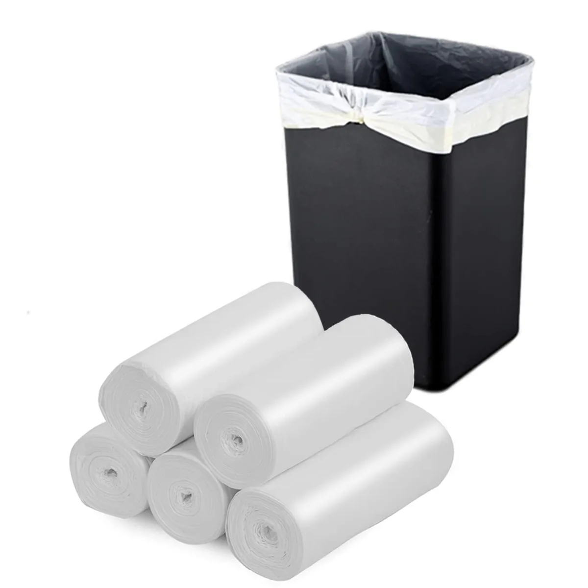  Inwaysin 13-15 Gallon Biodegradable Trash Bags 75 Count White 1.18 mil 24.8x31.5in — product photo