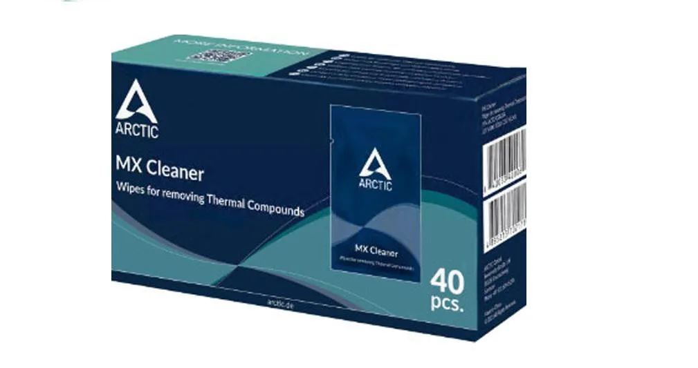 ARCTIC COOLING ARCTIC COOLING ACTCP00033A thermal paste cleaner wipes 40 pack 80x50mm — product photo
