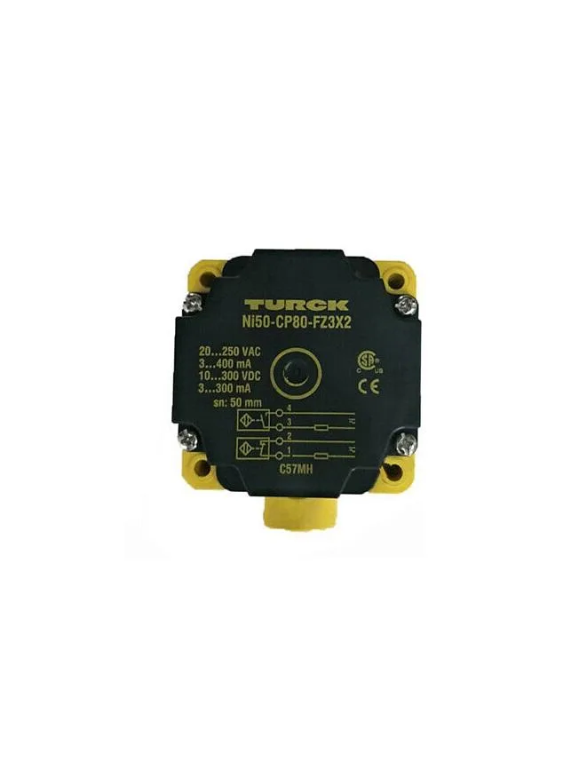 Turck Turck NI50-CP80-FZ3X2 50 mm non-flush 2-wire inductive sensor — product photo