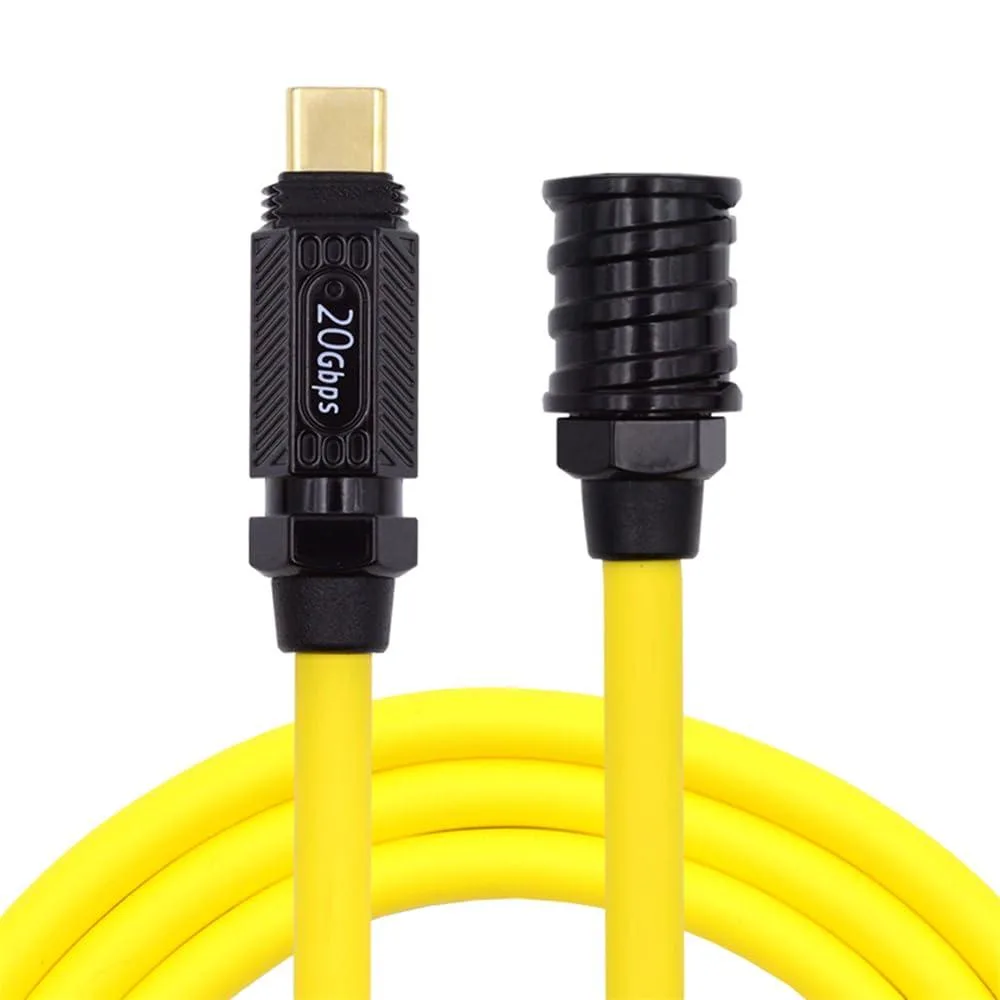Vszerda Vszerda USB4 cable male to female 20cm yellow 20Gbps 140W 8K — product photo