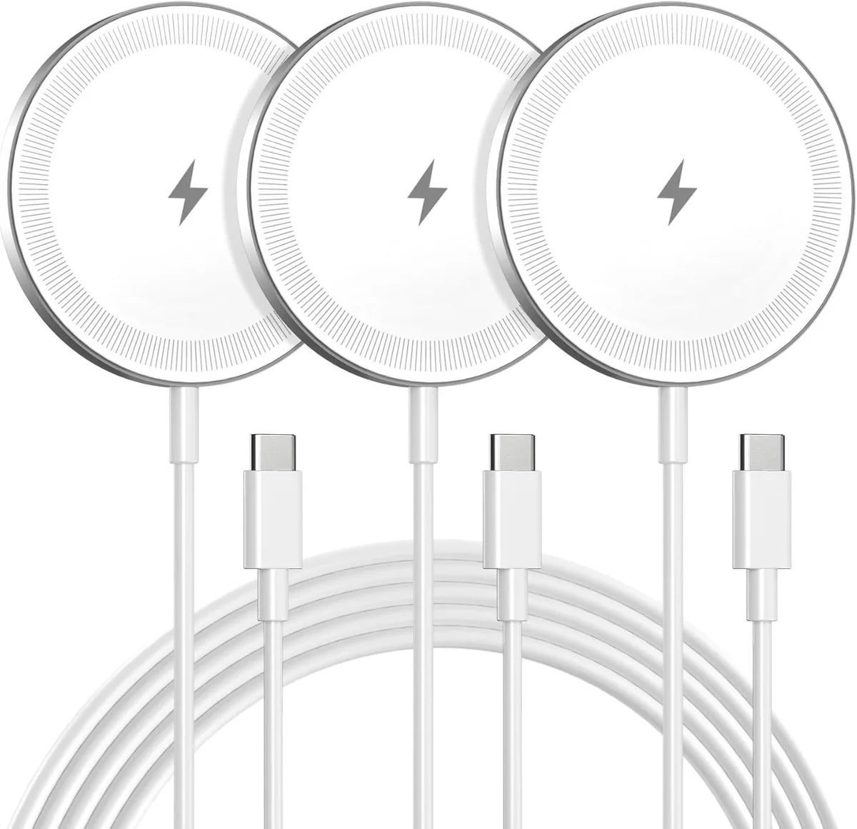 Luisport Luisport Magnetic Wireless Charger 15W Qi 3-Pack White — product photo
