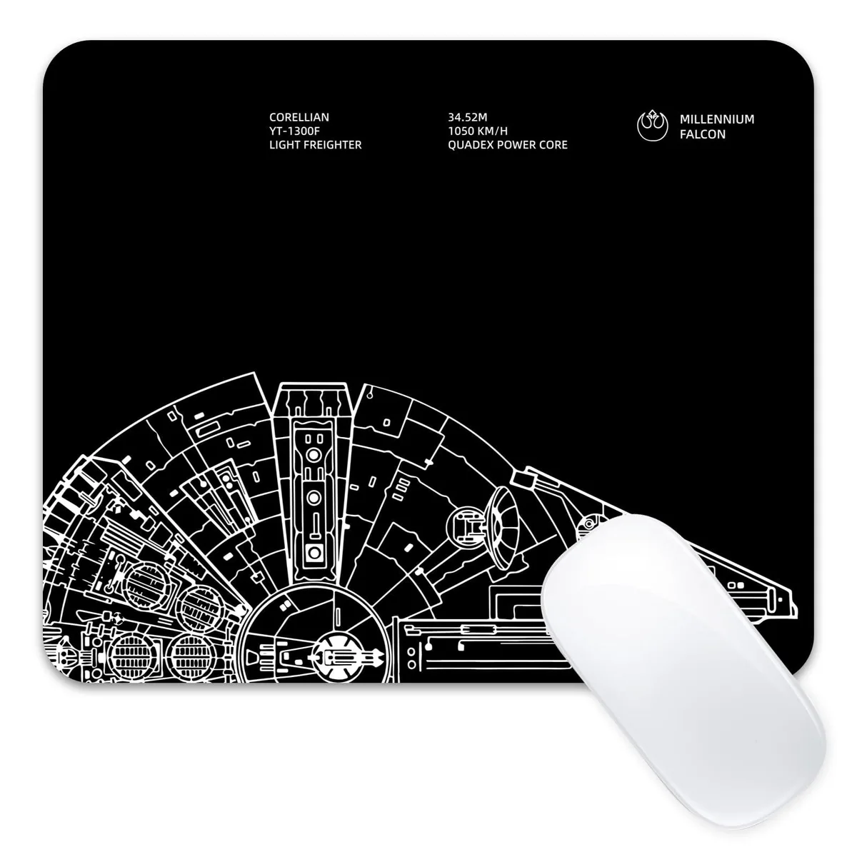 Stanoha Mouse Pad Black Gear 9.5 x 8 in — product photo