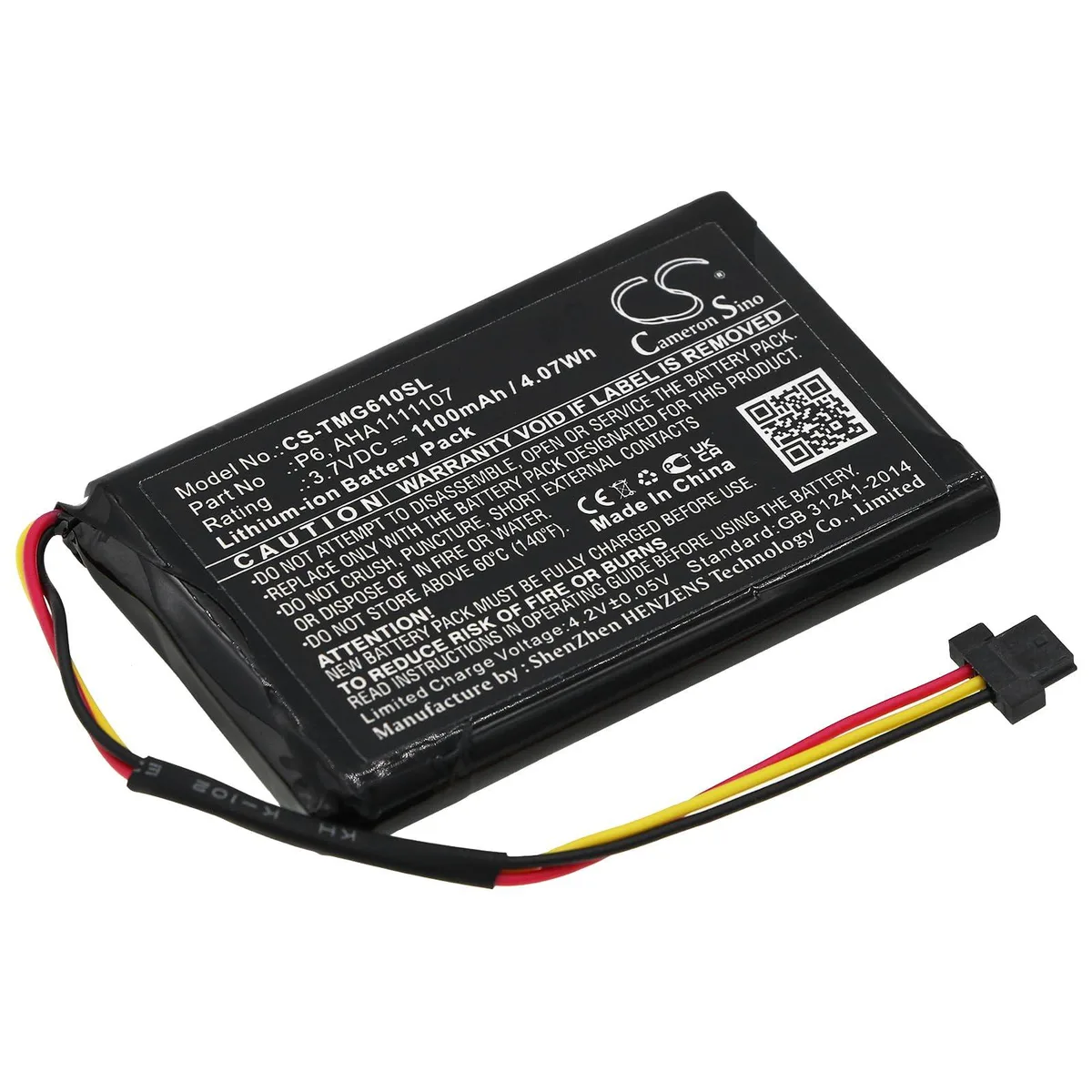  FYIOGXG Replacement Battery 1100mAh 3.7V TomTom 4FA60 Go 610 Go Essential — product photo