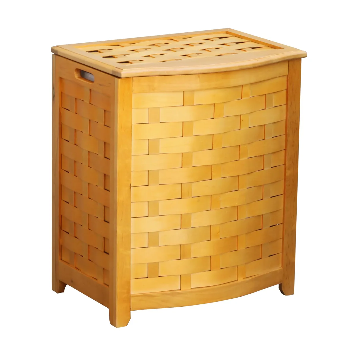 Oceanstar Oceanstar BHV0100N Natural Bowed Front Laundry Hamper 24×14.25×20in 13 lbs — product photo