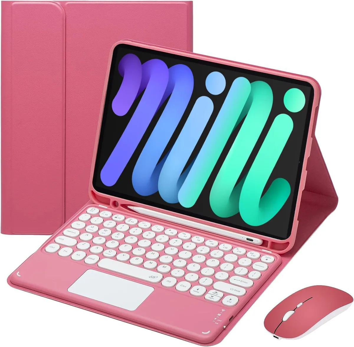 Timoom Timoom Keyboard Case with Mouse for iPad mini 6/7 8.3" Red — product photo
