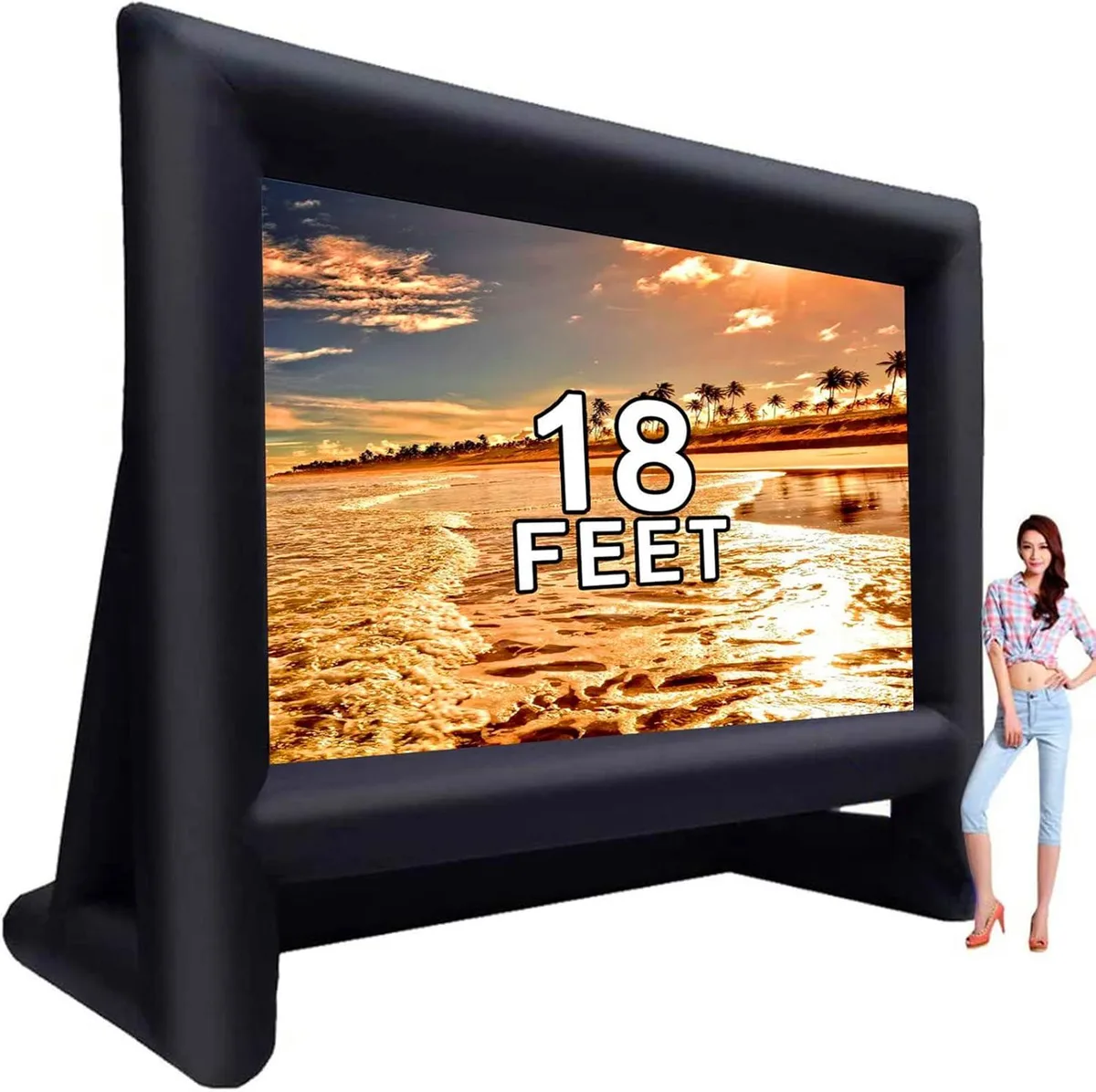 PISKEKAT PISKEKAT 18 ft Inflatable Projector Screen 14×11.5 ft 16:9 office equipment — product photo