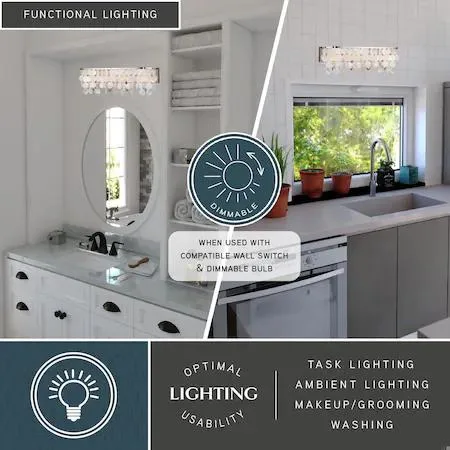 Vaxcel Vaxcel W0271 Elsa Capiz Shell 4-Light Vanity Satin Nickel — product photo