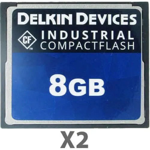 Delkin Delkin Industrial SLC CF 8 GB 2-pack DDICF08-U memory card — product photo