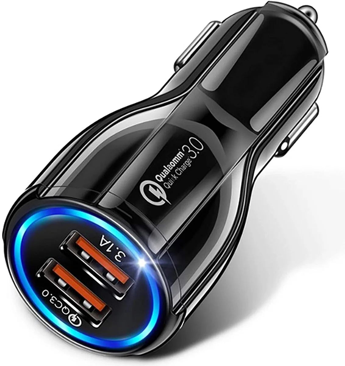 IHDAPP IHDAPP Dual USB Car Charger 30W QC 3.0 Black — product photo