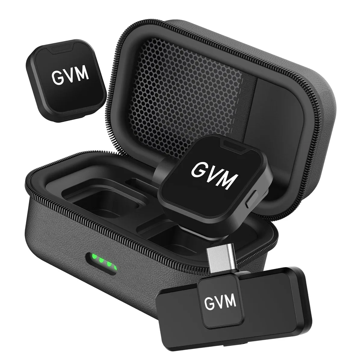  GVM CM2 Wireless Lavalier Microphone USB-C iPhone 15/16/17 Android — product photo