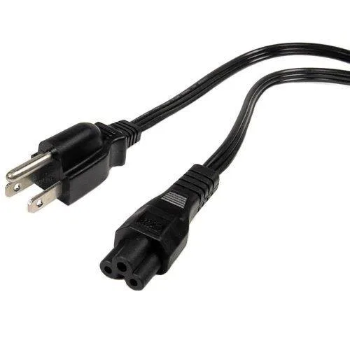 Five six-foot black power cords with C5 cloverleaf connectors