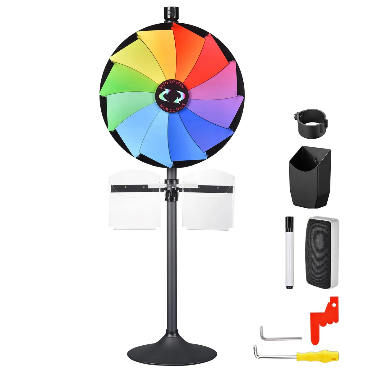 Yescom USA, Inc. Yescom USA, Inc. 35WSPSET003-24PLP22 24" prize wheel supply with brochure holders — product photo