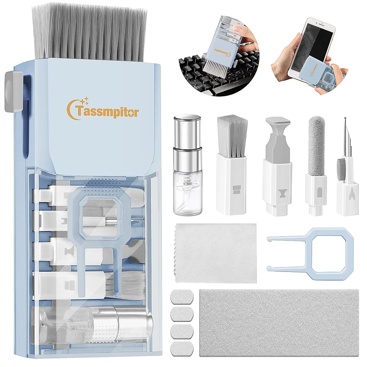 10-in-1 Keyboard & Screen Cleaning Kit Blue — product photo