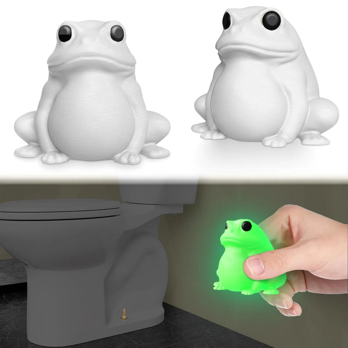  Frog Toilet Bolt Covers Glow in Dark 2 Pack — product photo