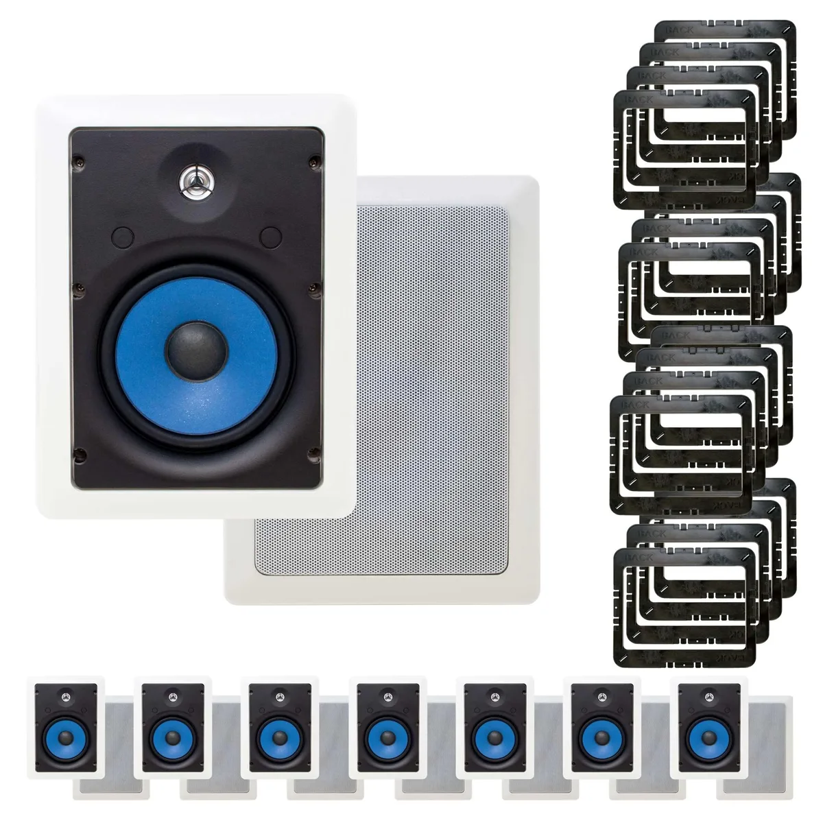Legrand Legrand MS3651 3000 Series 6.5" In-Wall Speakers 16 Pack with Brackets — product photo