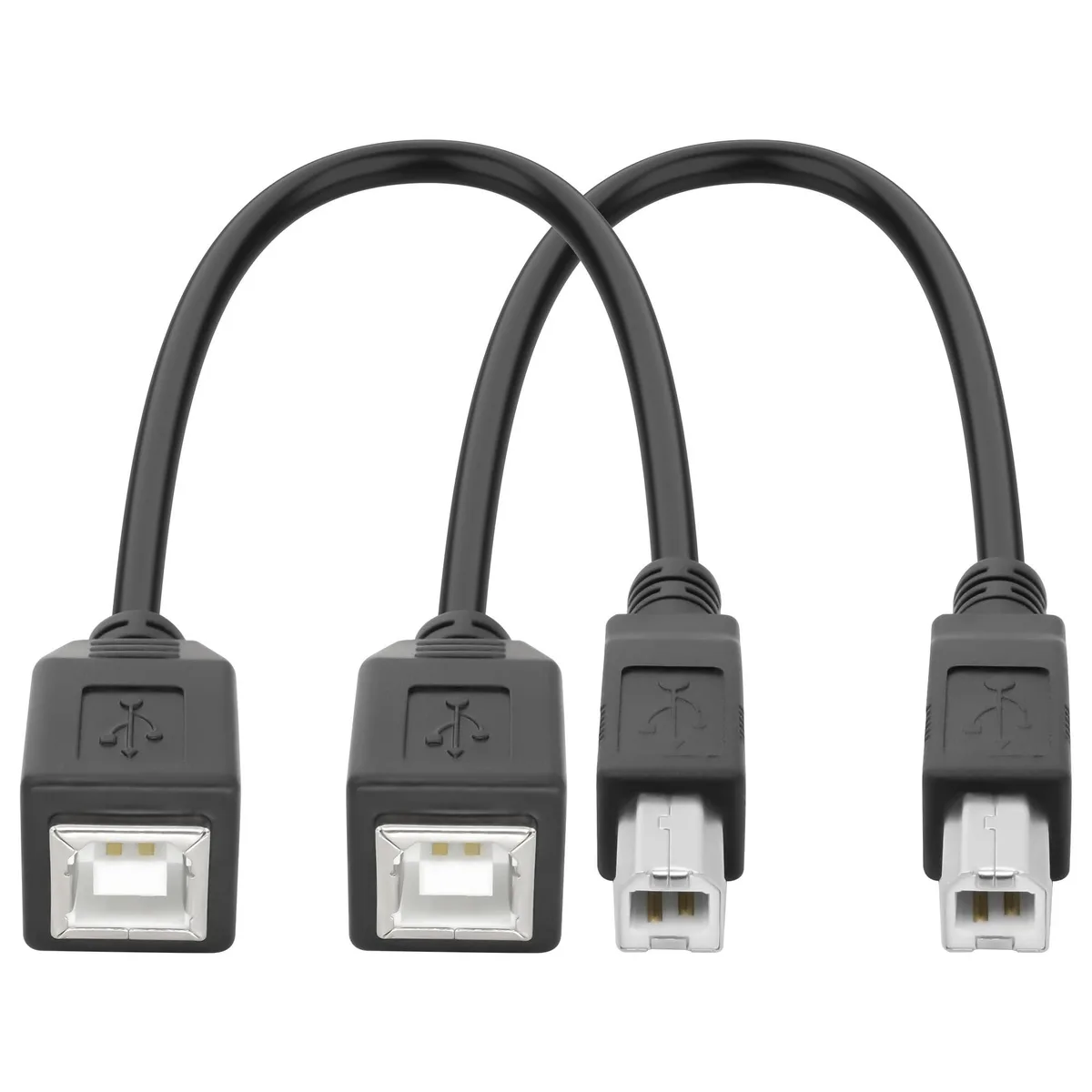 BUCIER BUCIER USB 2.0 Type-B Extension Cable Male-Female 25 cm 2-pack — product photo