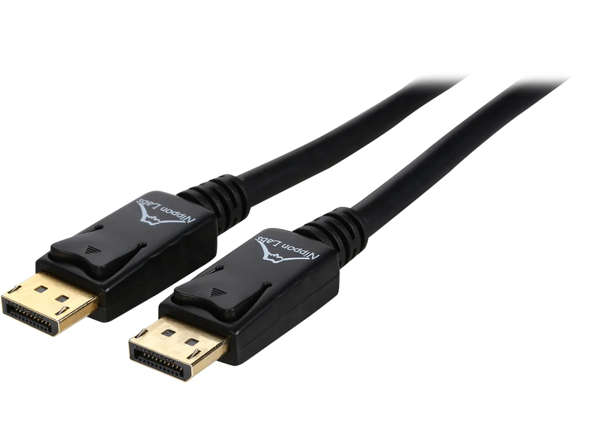Nippon Labs Nippon Labs DP-3-BR2 displayport cable 3 ft 1.2 HBR2 28AWG male to male black — product photo