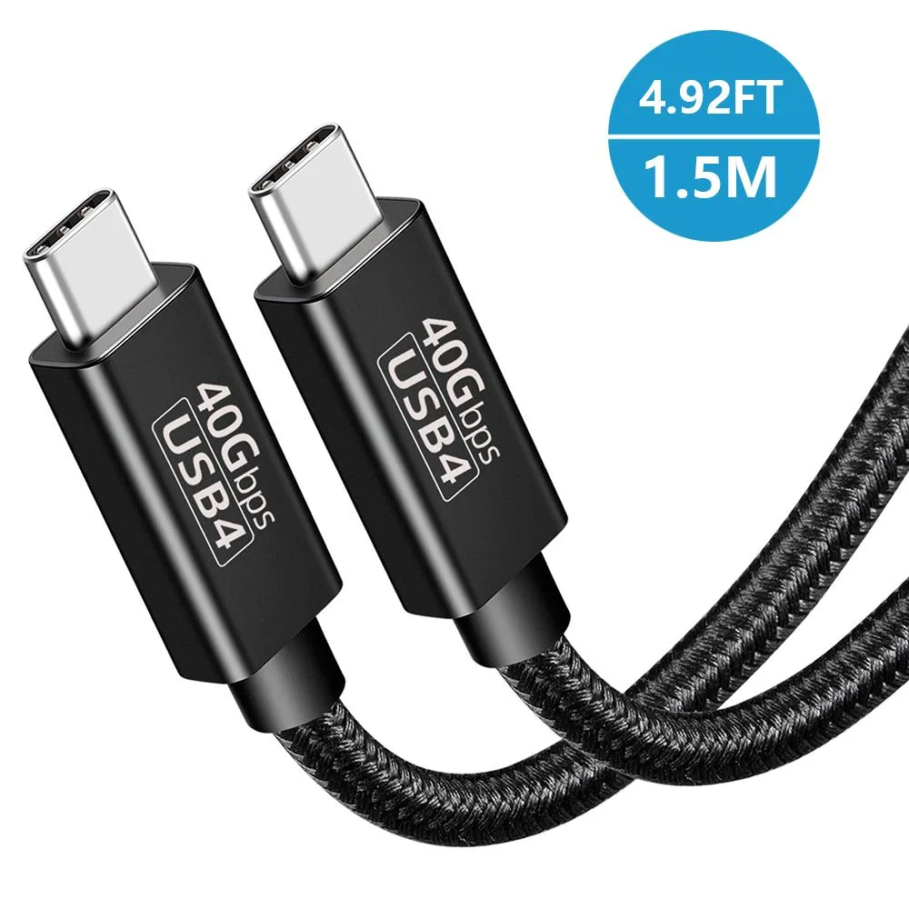 Hitoor Hitoor USB 4 cable 1.5 m 40 Gbps 240 W 8K@60 Hz black — product photo