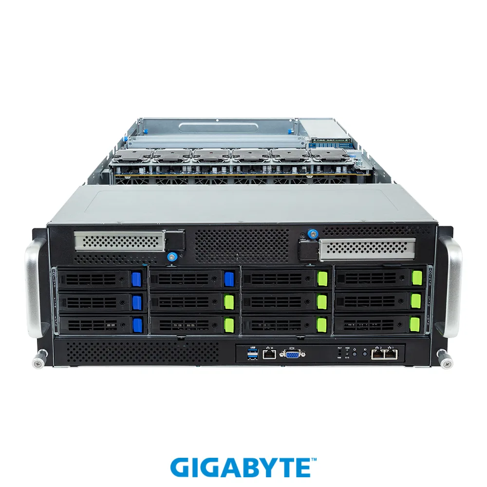 GIGABYTE GIGABYTE G494-SB0-AAP1 barebone server 4U dual Xeon 6 8 GPU 32 DIMM — product photo