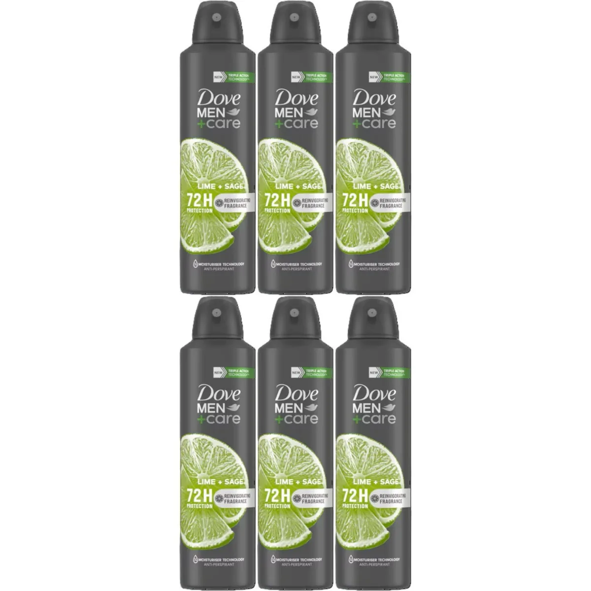 Dove Dove DOVE-ASP-LIMESAGE-15006 Antiperspirant Spray Lime Sage 150 ml 6-Pack skin care — product photo